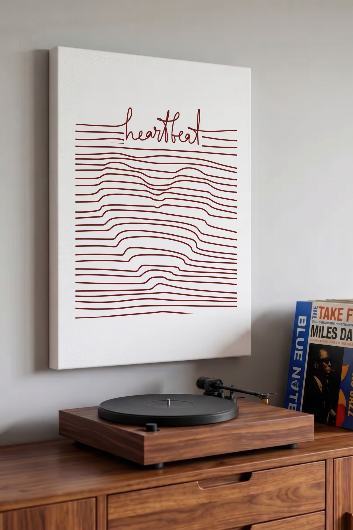 heartbeat Maximalist Kanvas Tablo
