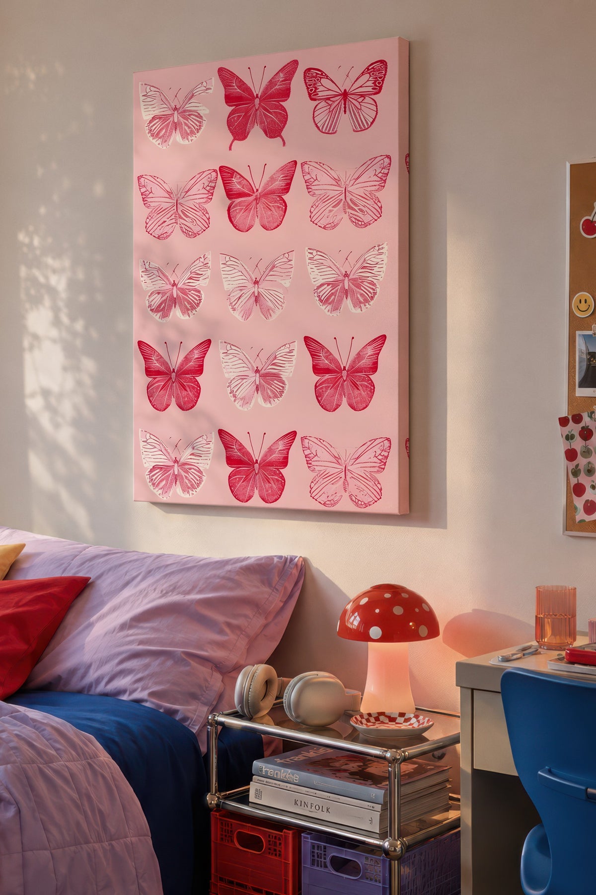 Kelebek Deseni Maximalist Kanvas Tablo