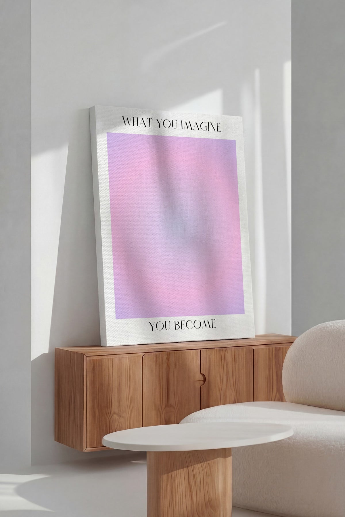 WHAT YOU IMAGINE YOU BECOME Aura Kanvas Tablo