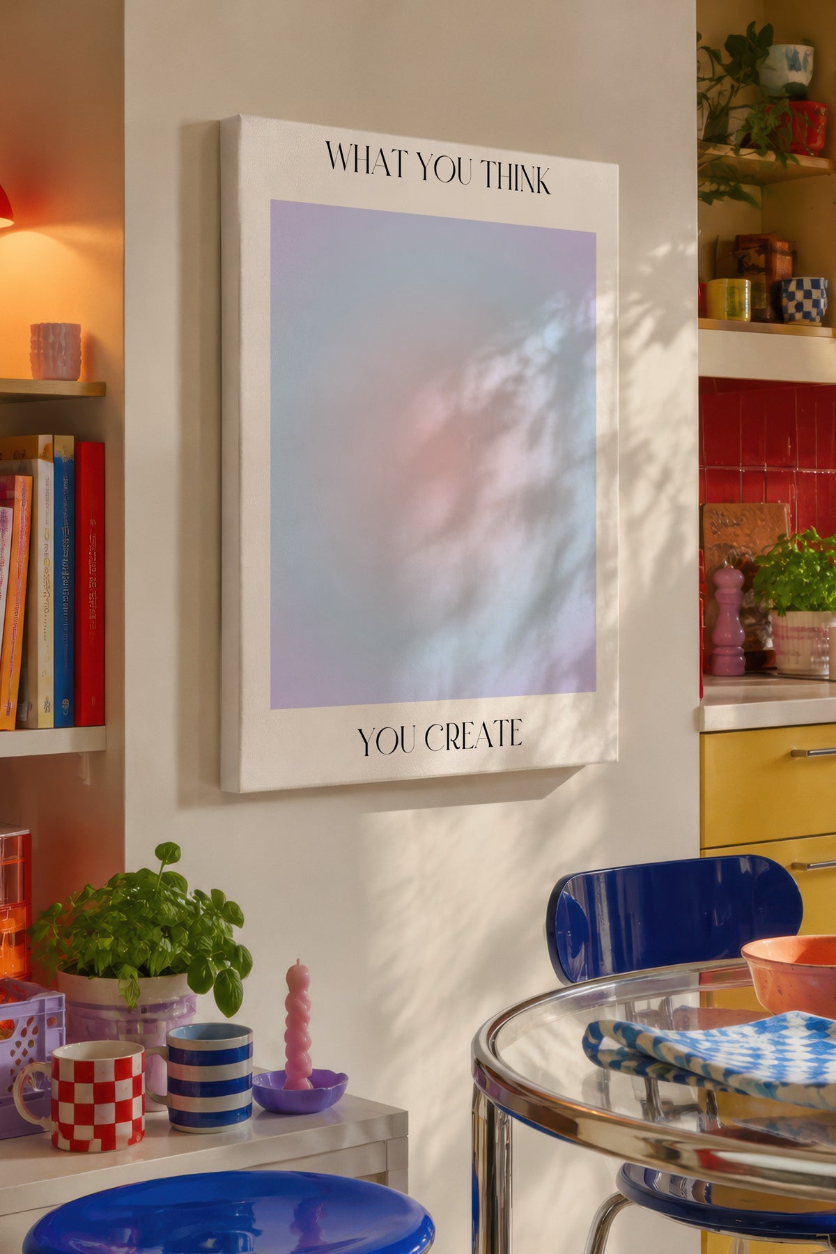 You Create - Mavi Aura Kanvas Tablo