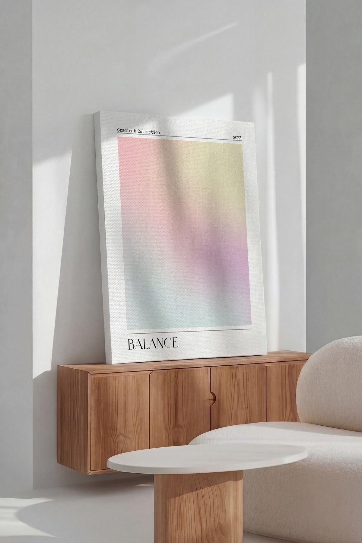 Farklı Tonlarda BALANCE Aura Kanvas Tablo — NO:106265