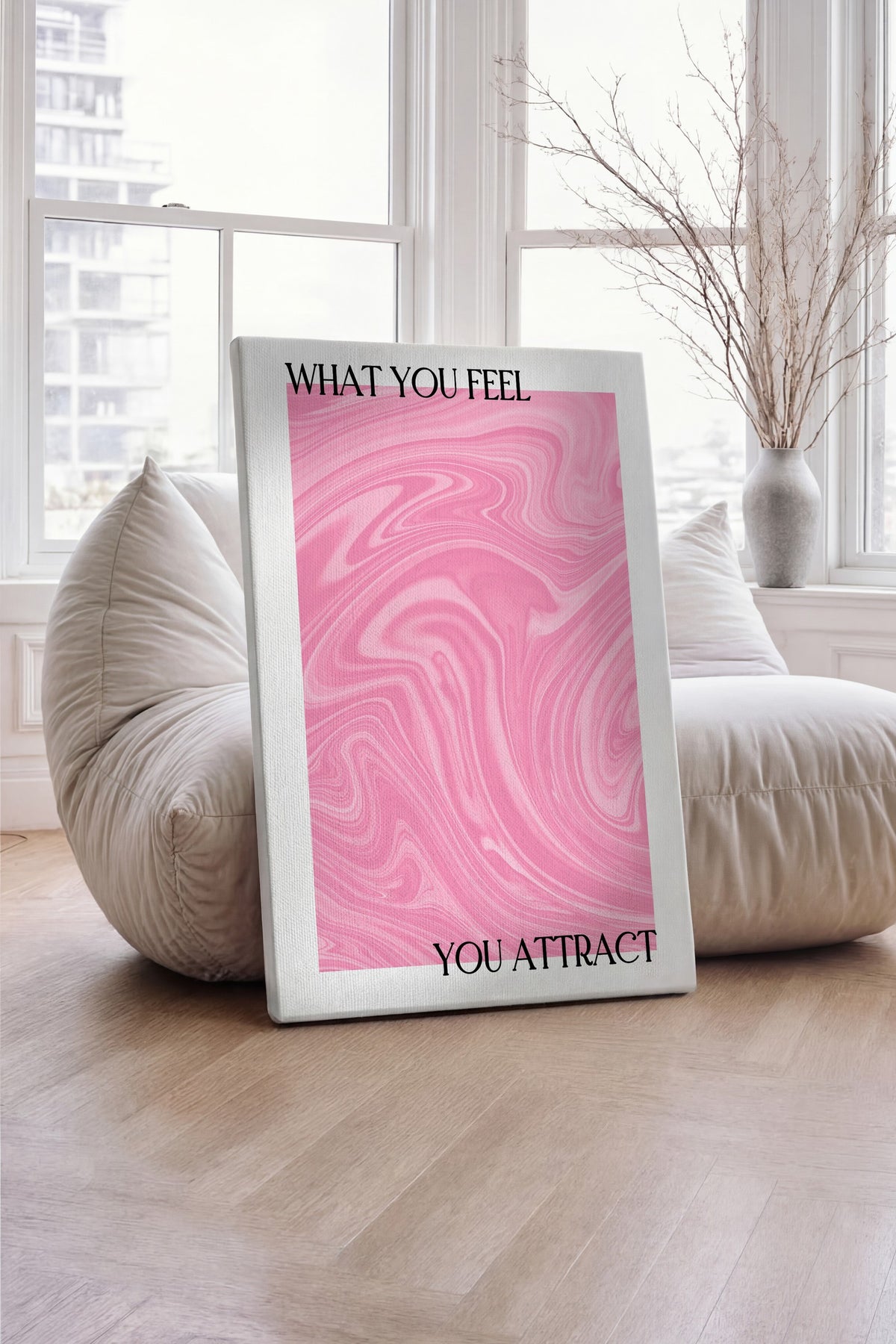 WHAT YOU FEEL YOU ATTRACT Aura Kanvas Tablo