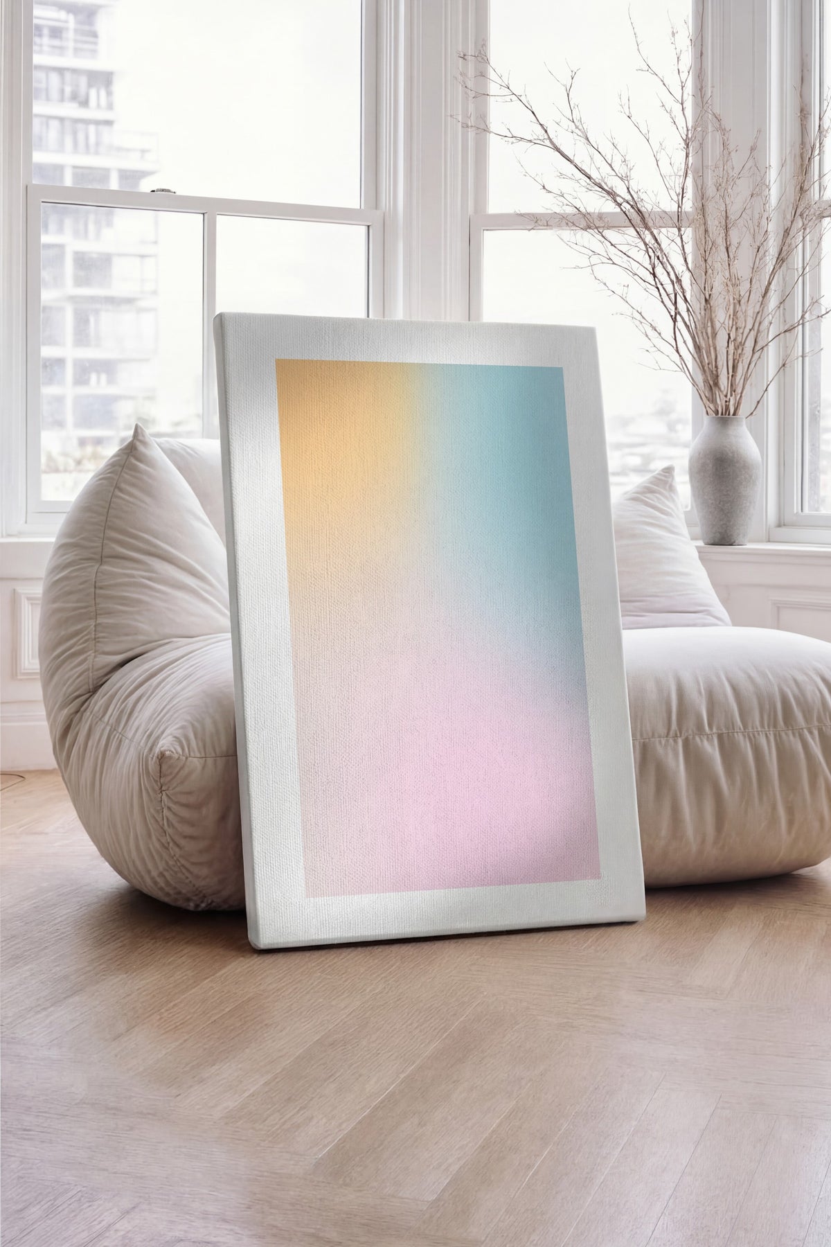 Pastel Renk Geçişleri Aura Kanvas Tablo