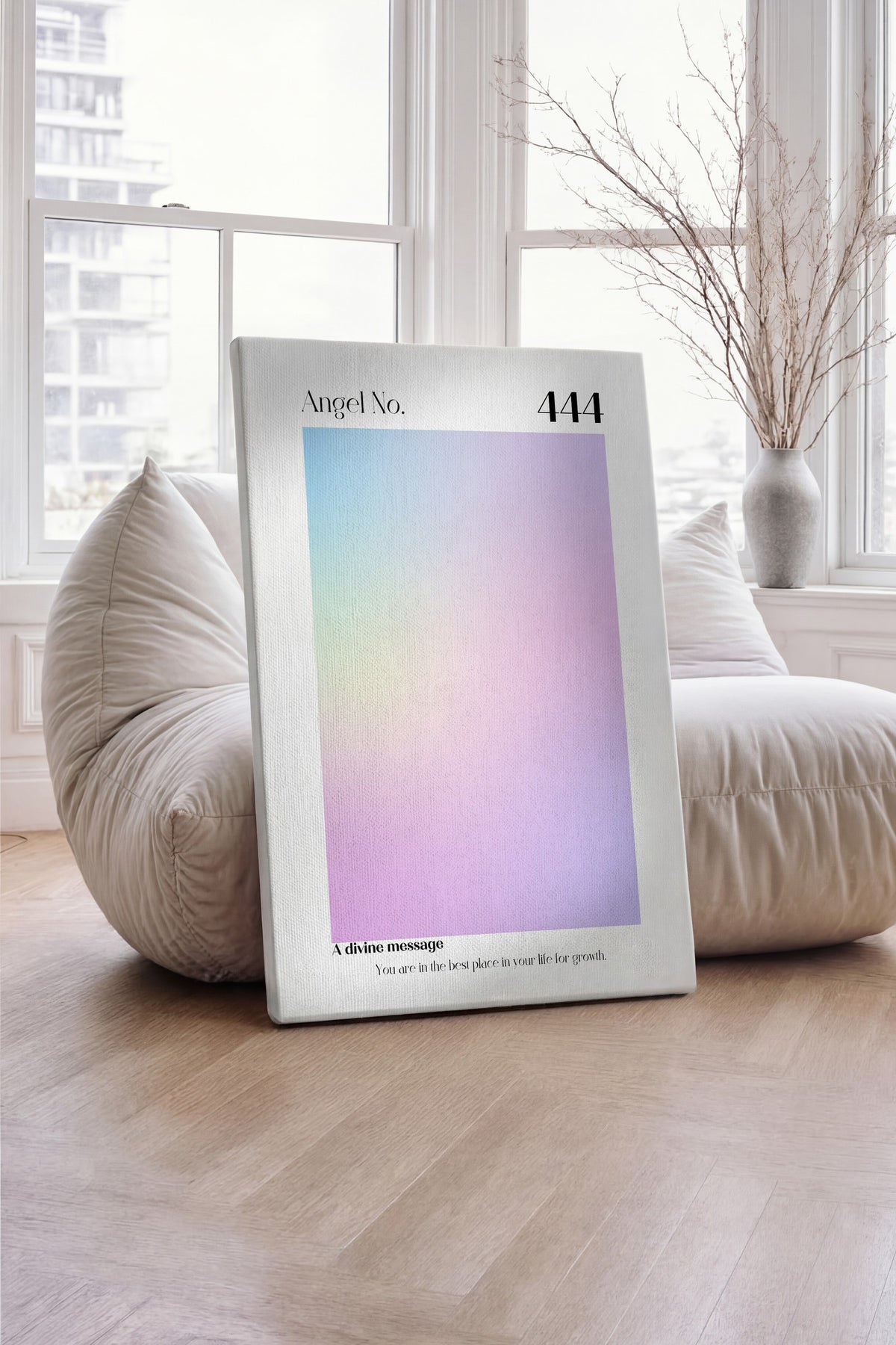 Angel No. 444 Aura Kanvas Tablo