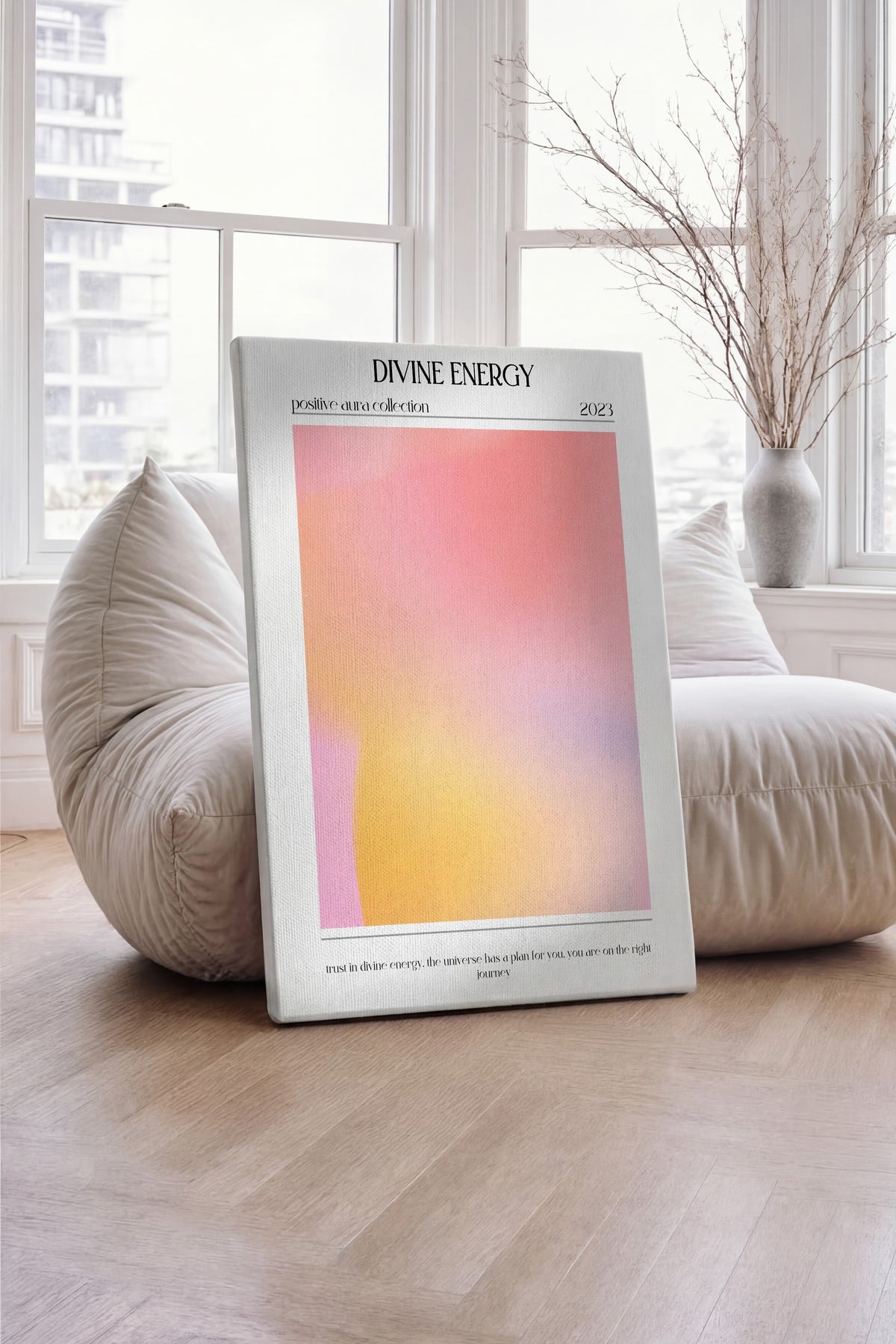 Farklı Tonlarda DIVINE ENERGY Aura Kanvas Tablo