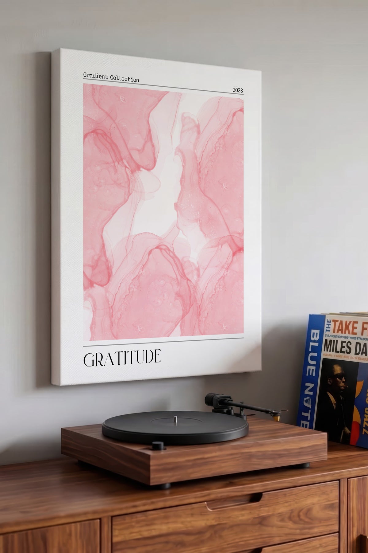 Farklı Tonlarda GRATITUDE Aura Kanvas Tablo — NO:106355
