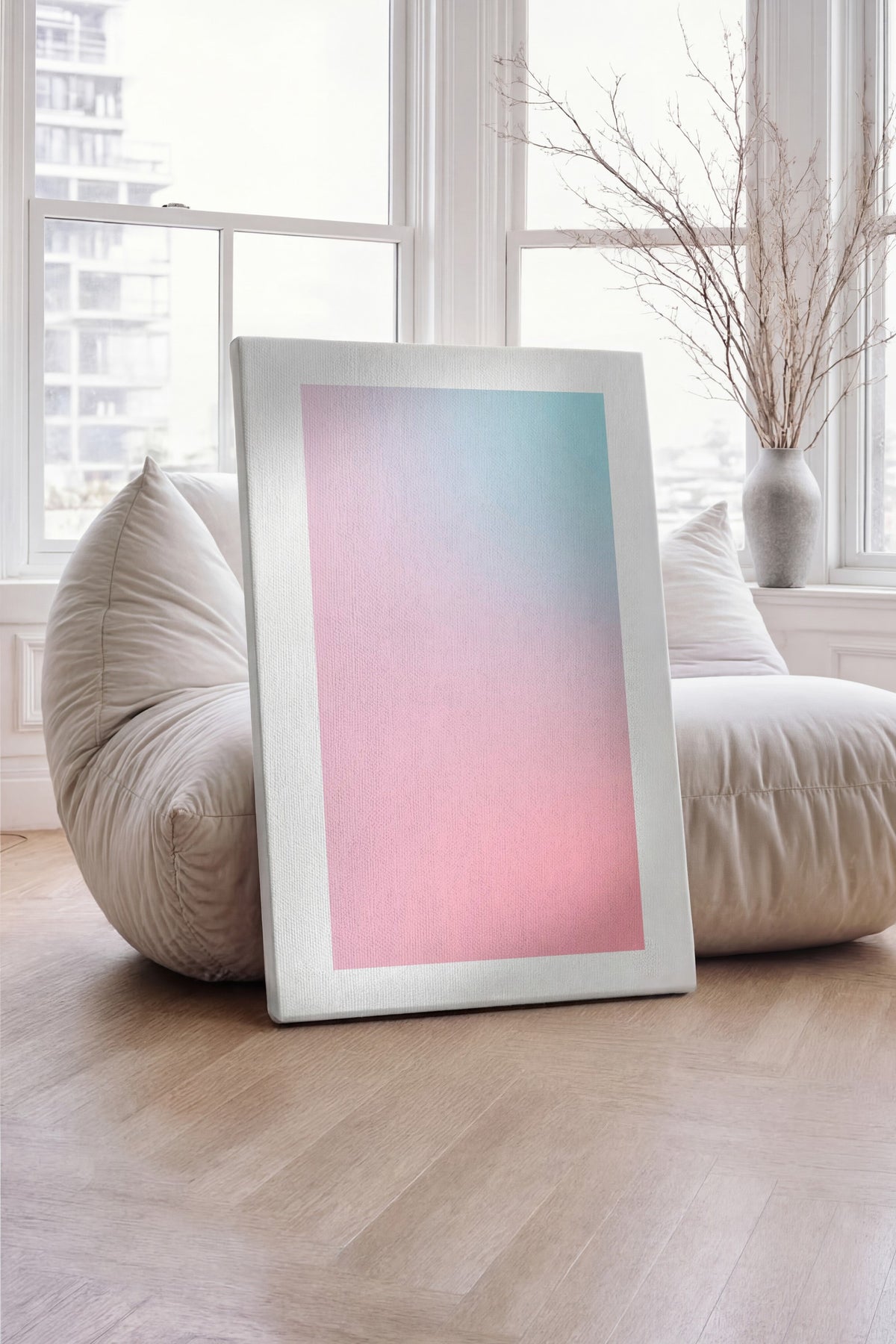 Pastel Tonlarda Bulut Geçişi Aura Kanvas Tablo