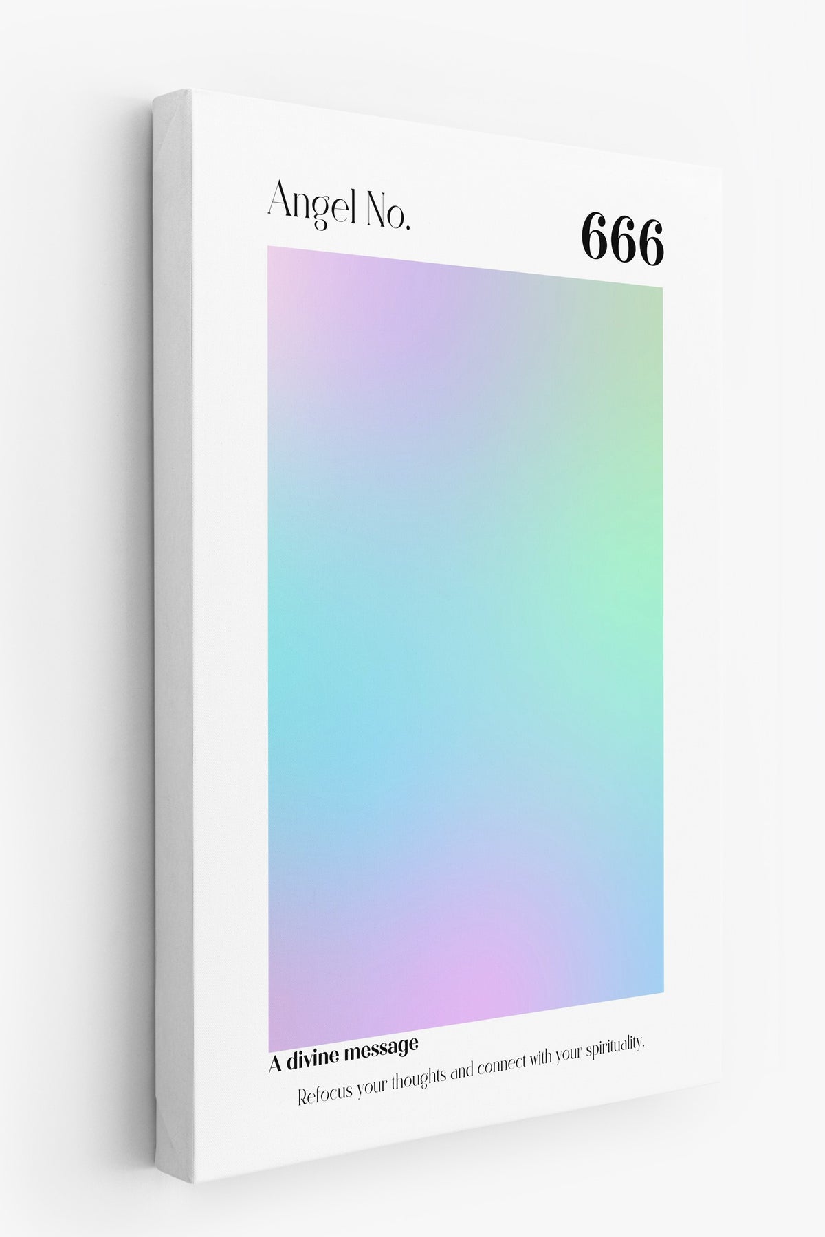 Angel No. 666 Aura Kanvas Tablo
