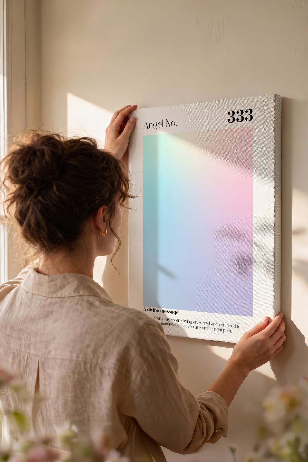 Angel No. 333 Aura Kanvas Tablo