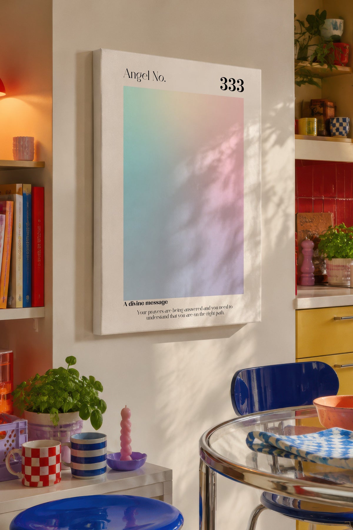 Angel No. 333 Aura Kanvas Tablo