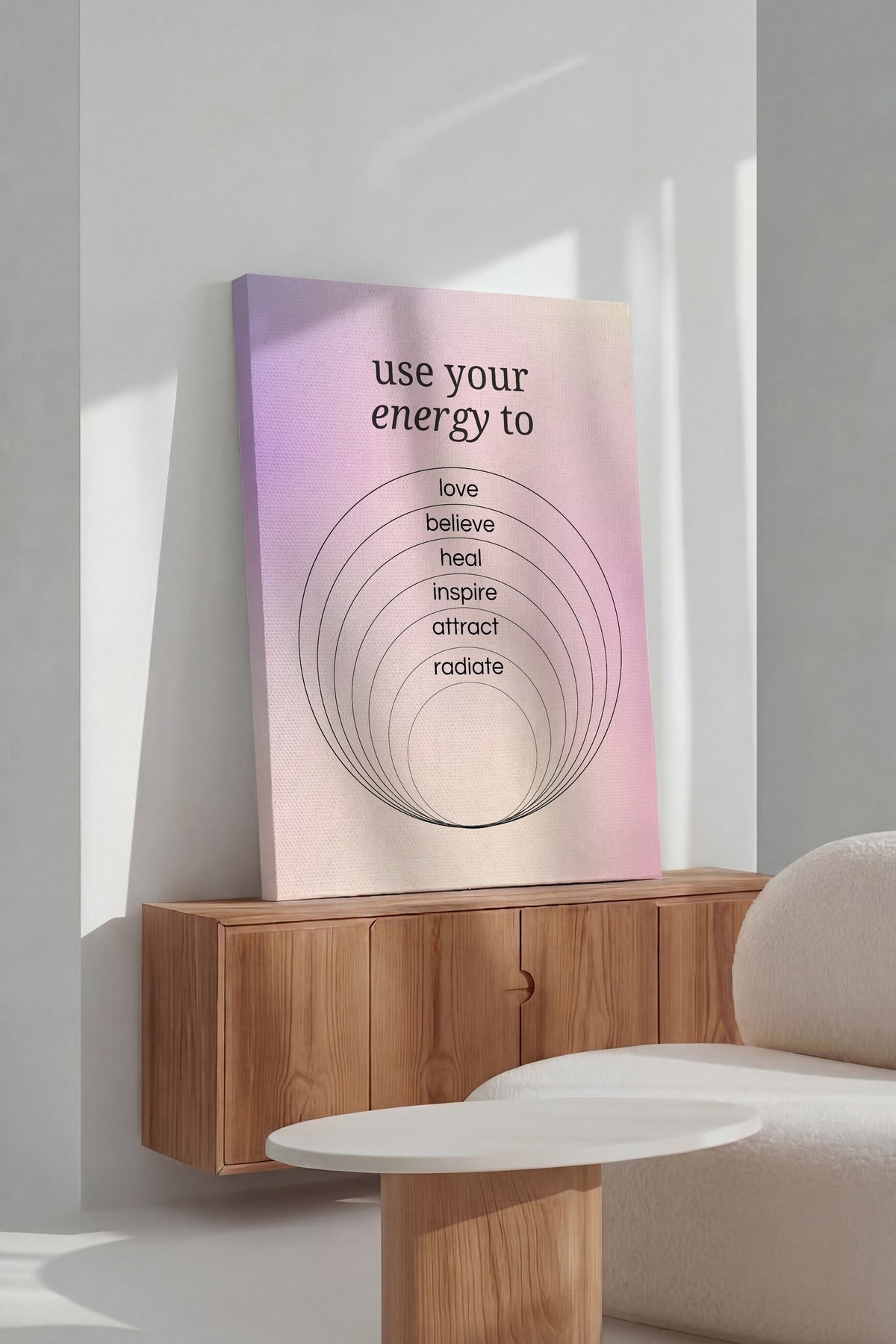 use your energy to Aura Kanvas Tablo