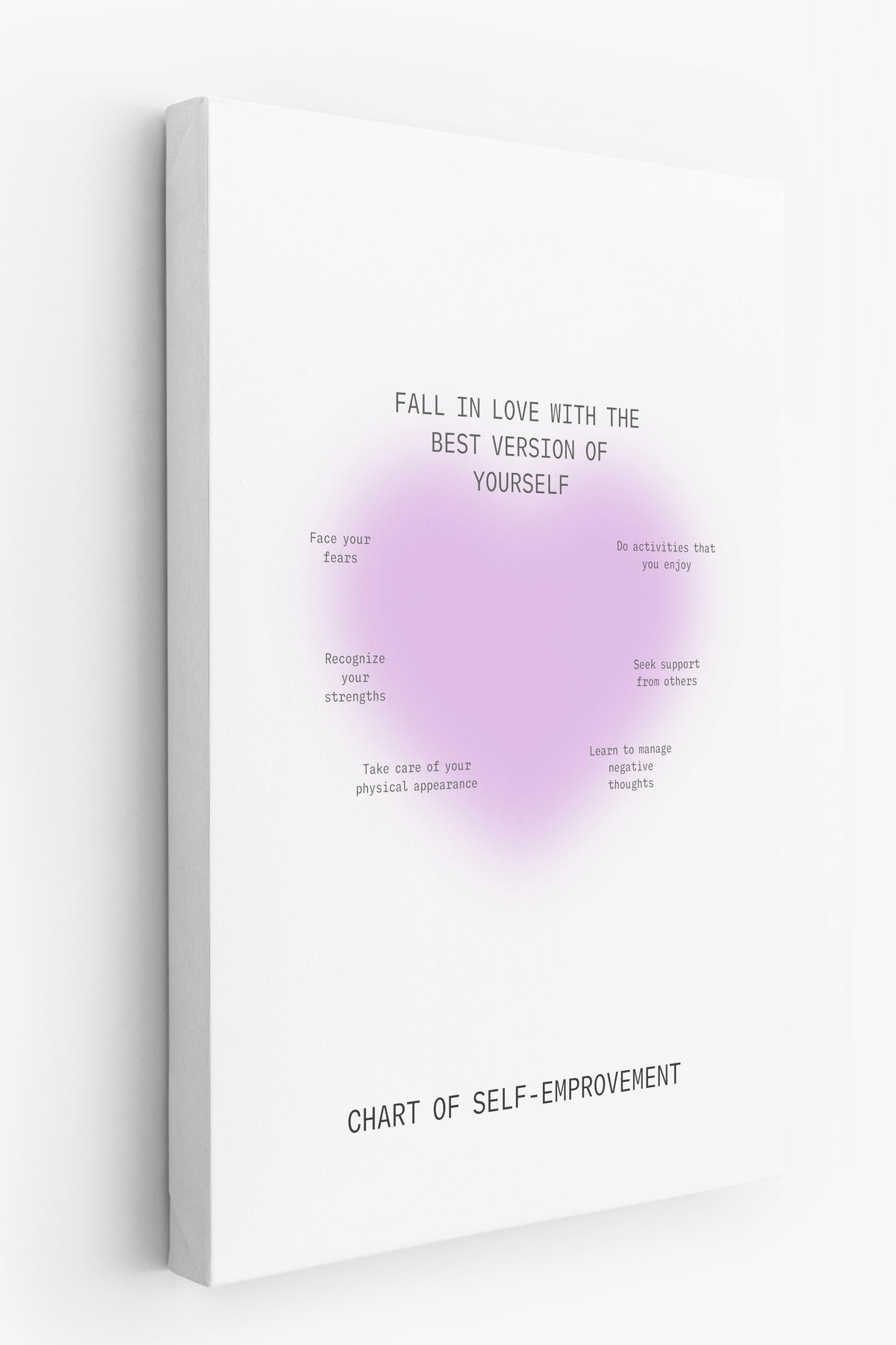 FALL IN LOVE WITH THE BEST VERSION OF YOURSELF Aura Kanvas Tablo