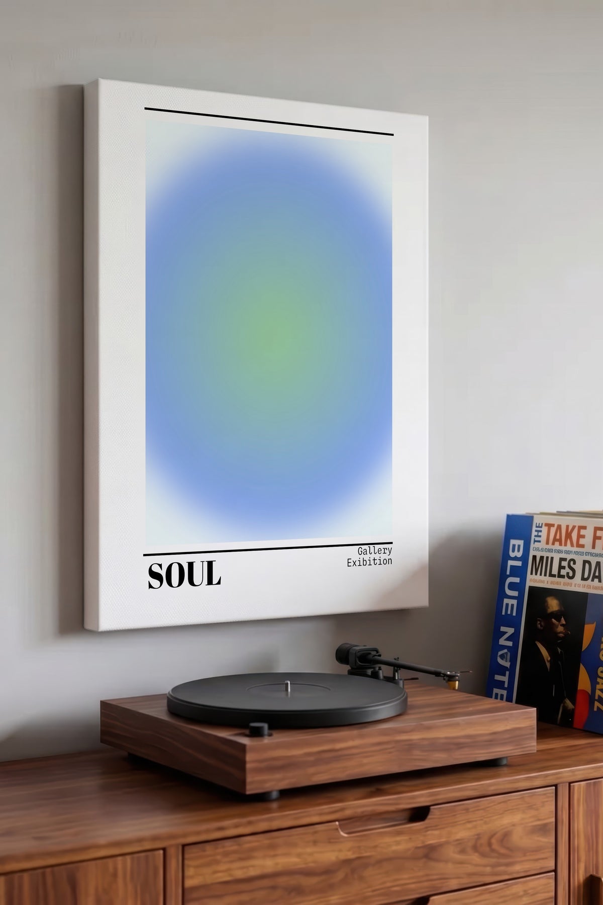 Farklı Tonlarda SOUL Aura Kanvas Tablo