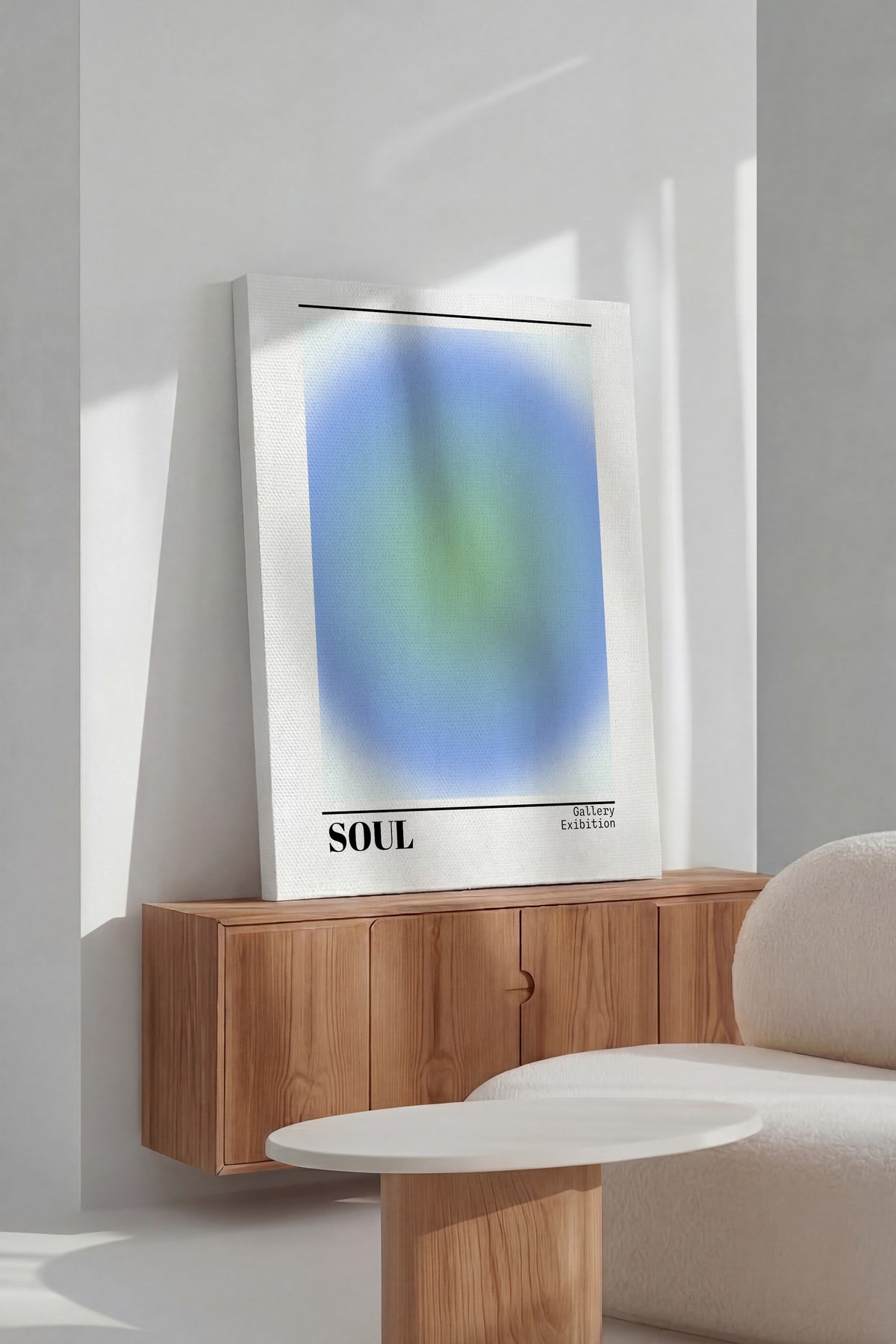 Farklı Tonlarda SOUL Aura Kanvas Tablo