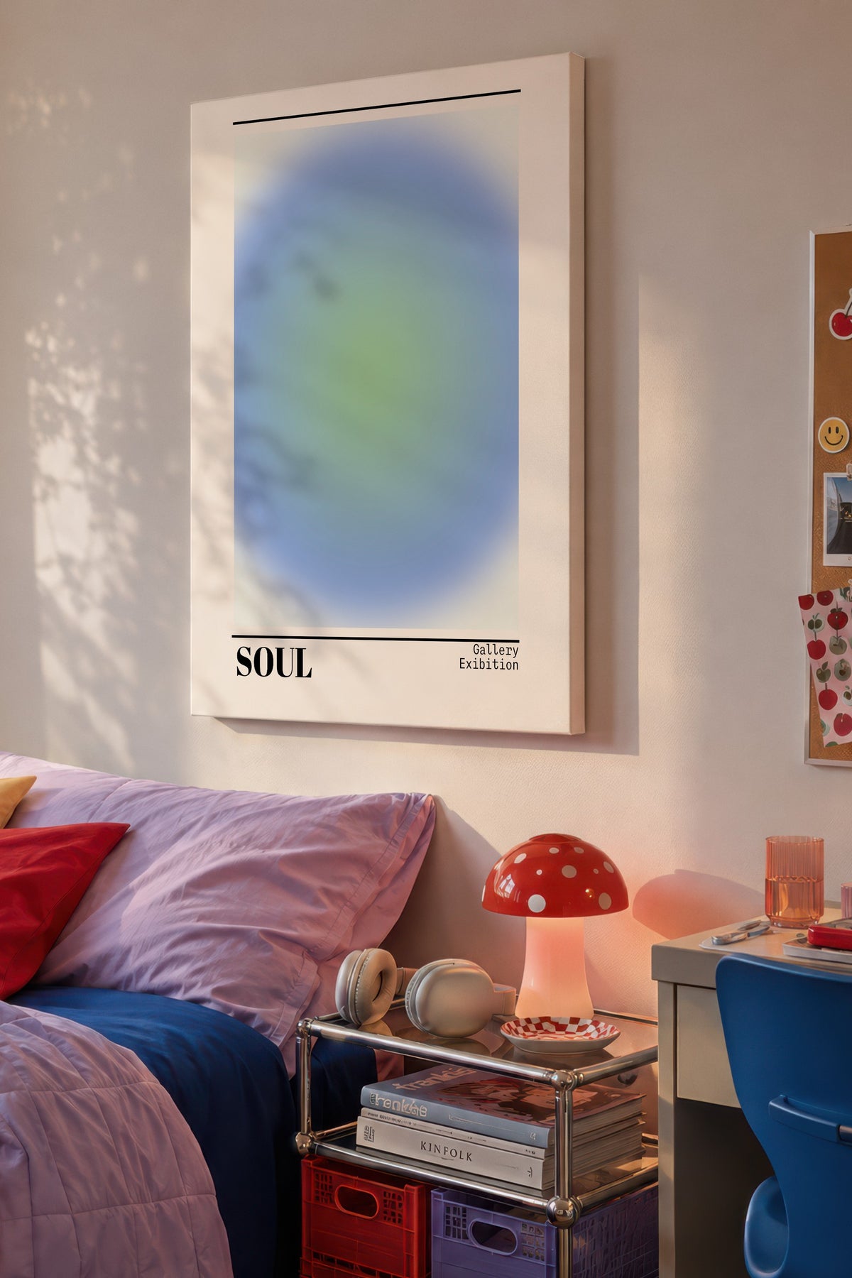 Farklı Tonlarda SOUL Aura Kanvas Tablo