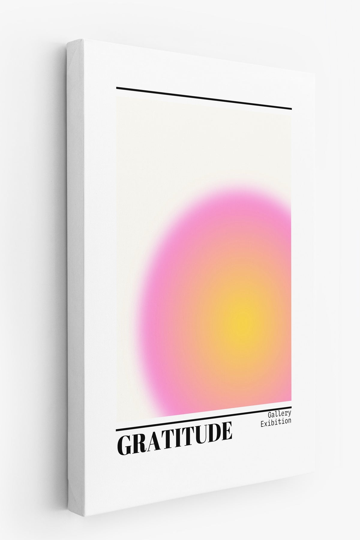 Farklı Tonlarda GRATITUDE Aura Kanvas Tablo