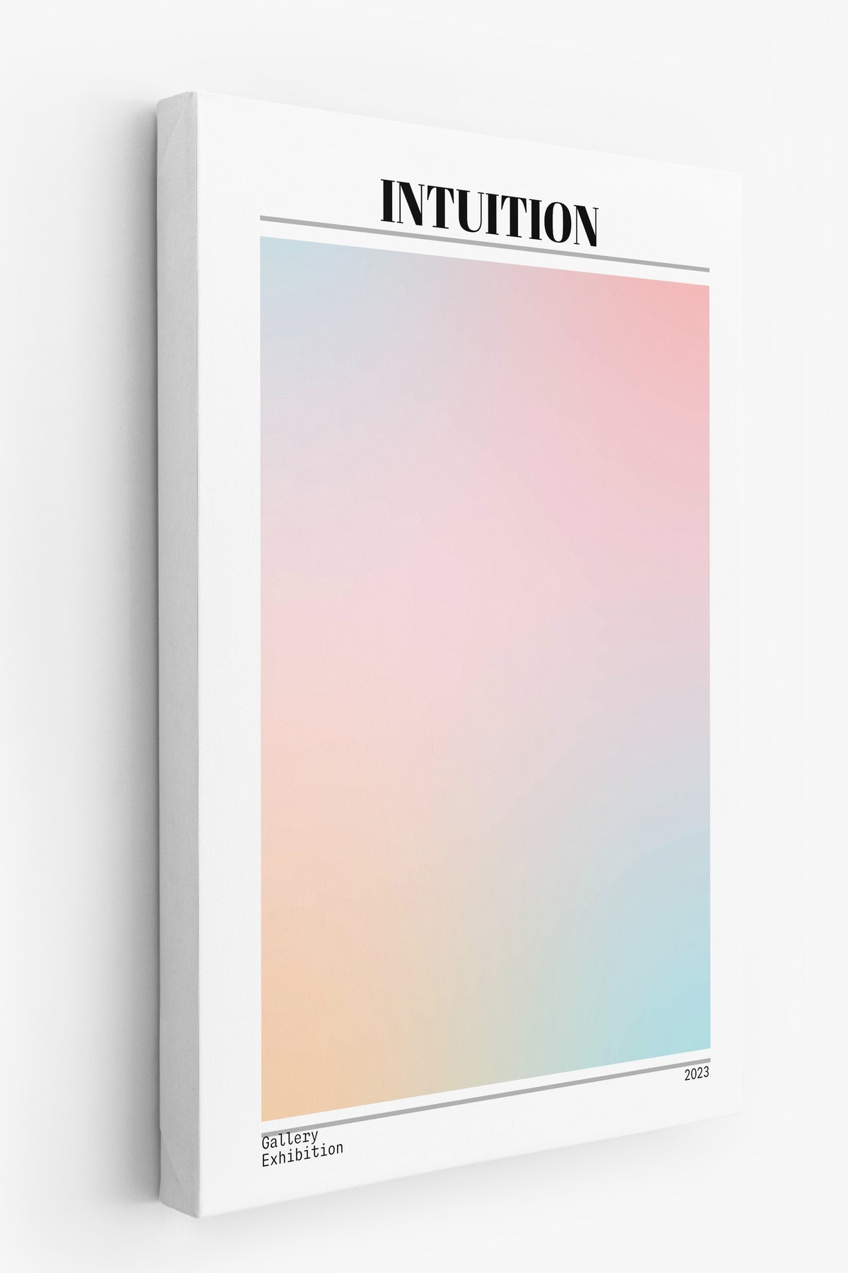 Farklı Tonlarda INTUITION Aura Kanvas Tablo