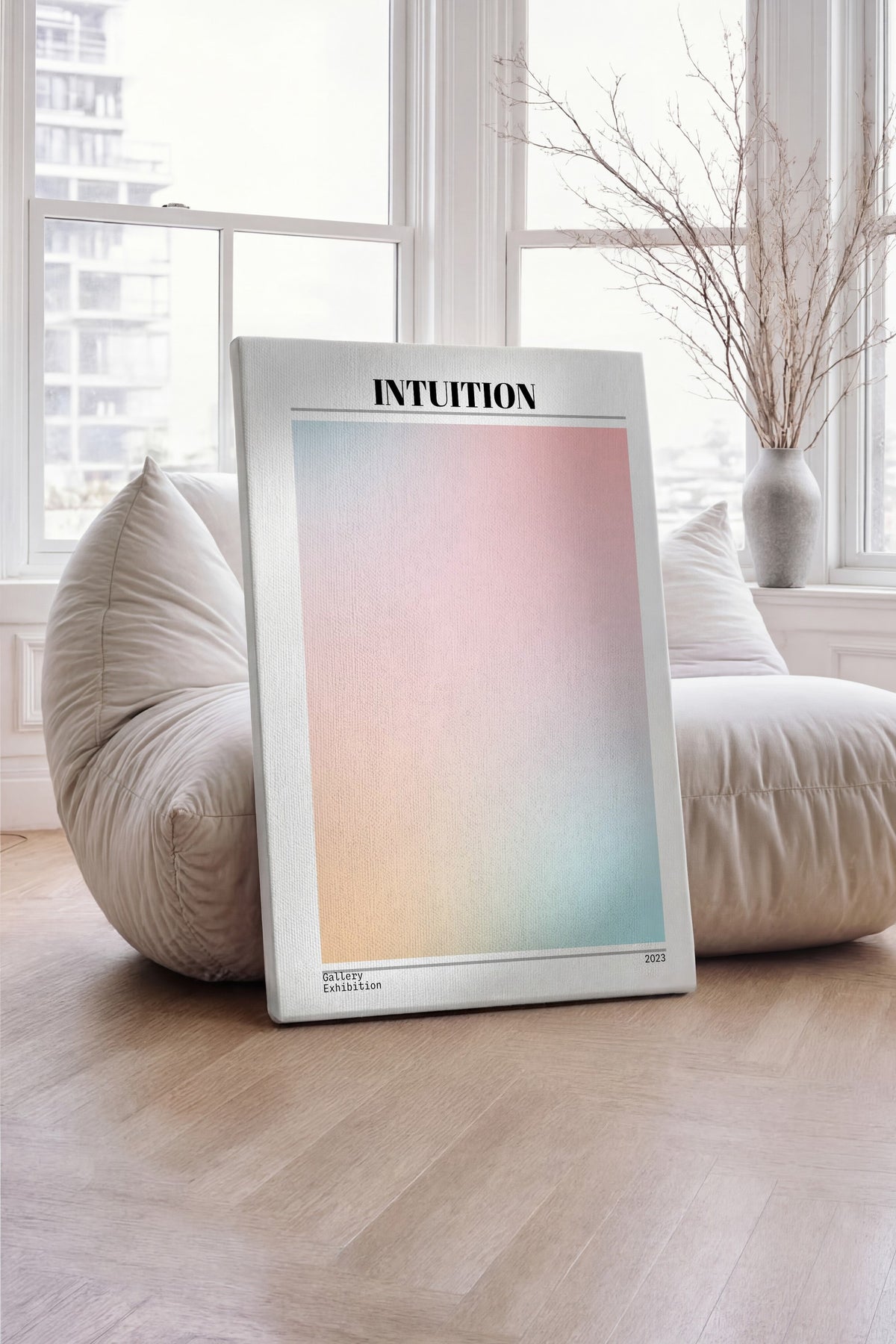 Farklı Tonlarda INTUITION Aura Kanvas Tablo