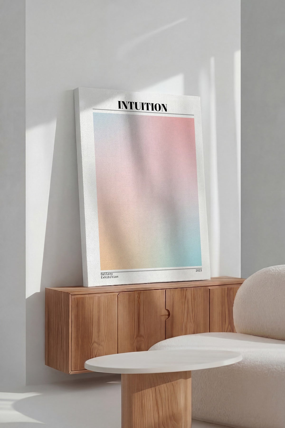 Farklı Tonlarda INTUITION Aura Kanvas Tablo