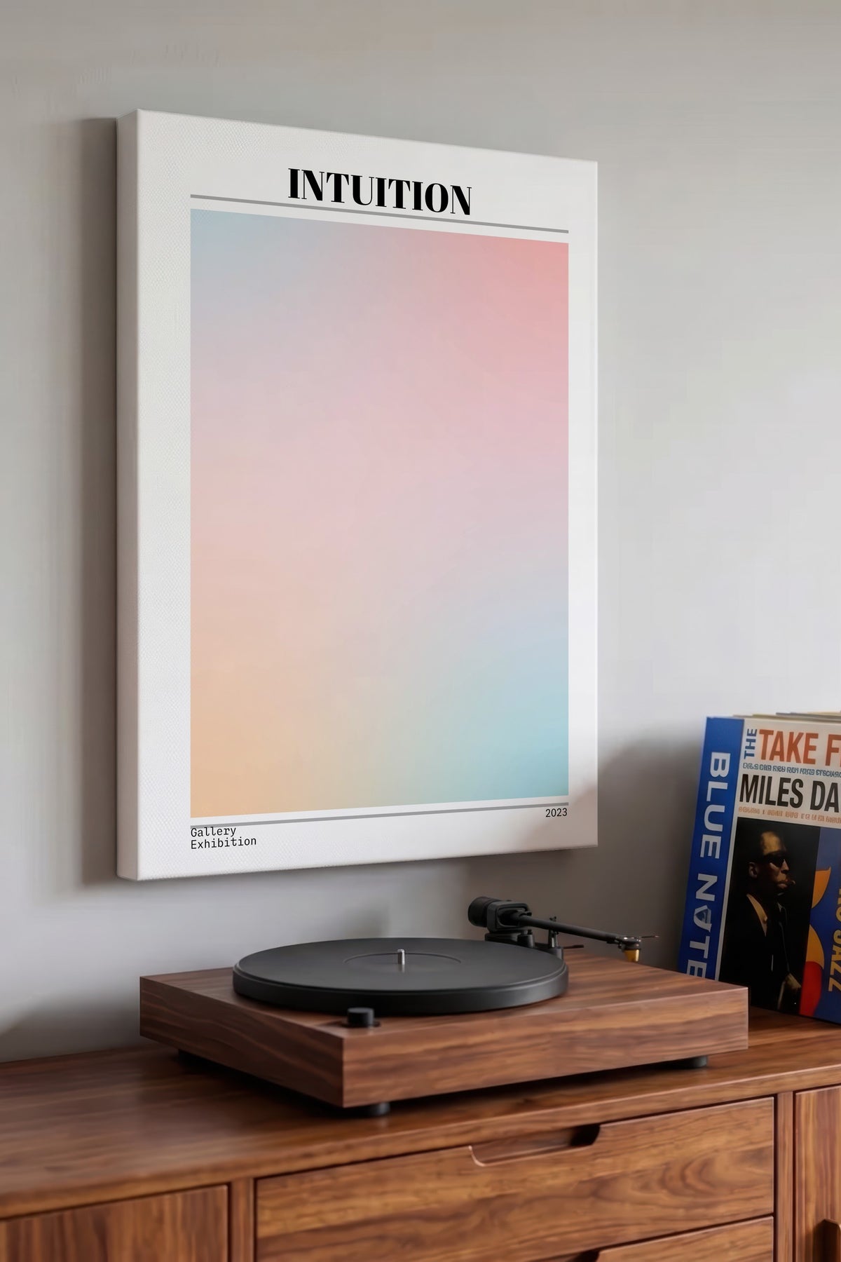 Farklı Tonlarda INTUITION Aura Kanvas Tablo