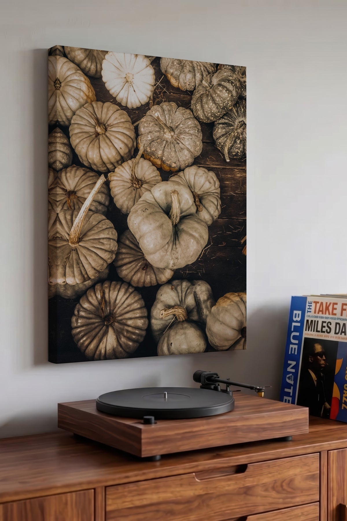 Hasat Zamanı Kabaklar Rustic Kanvas Tablo