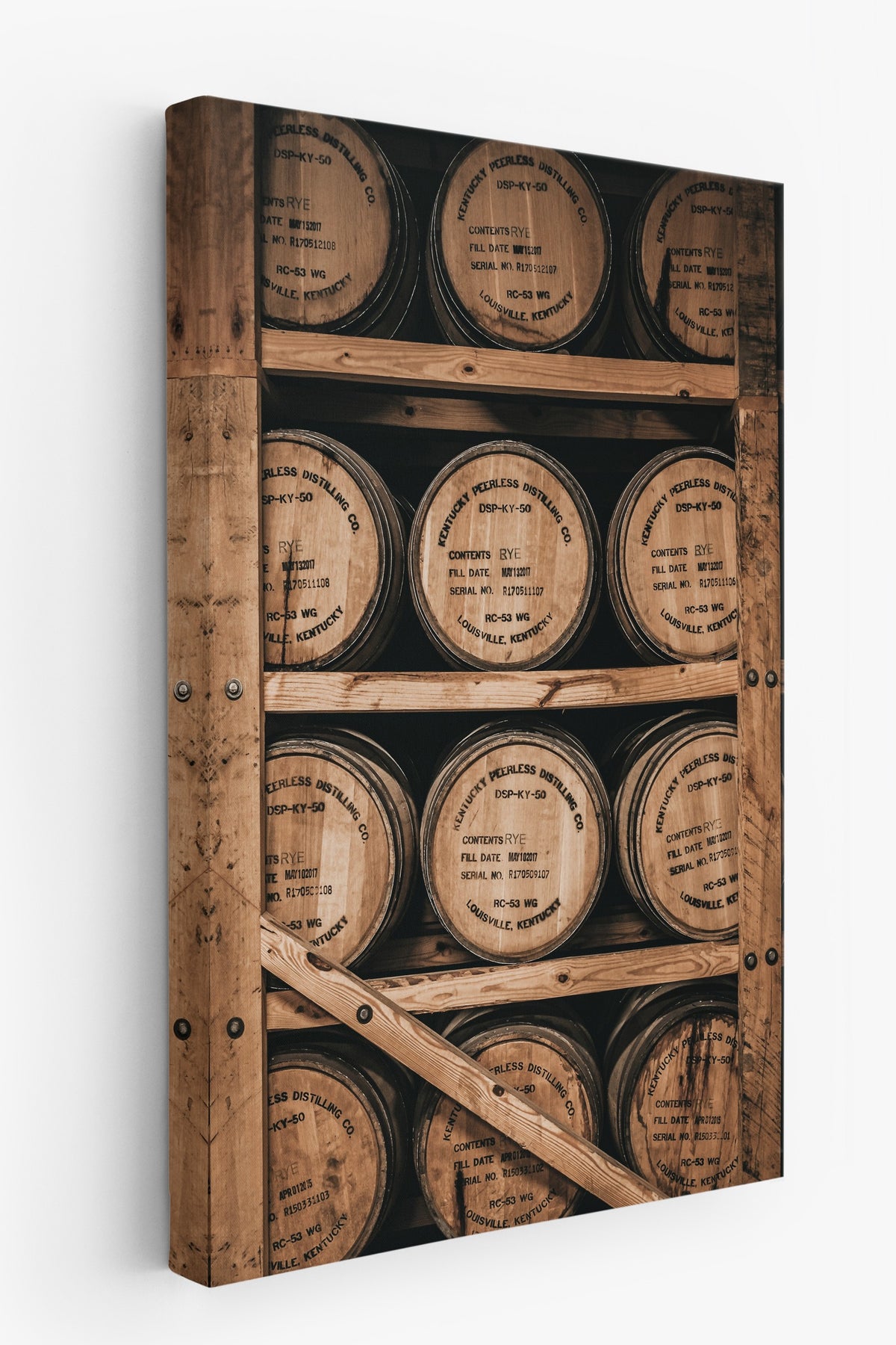 Viski Fıçıları Rustic Kanvas Tablo
