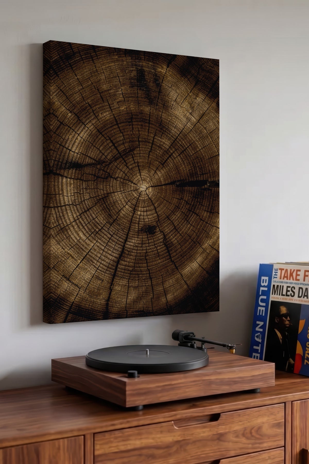 Yıllık Halkalar Rustic Kanvas Tablo