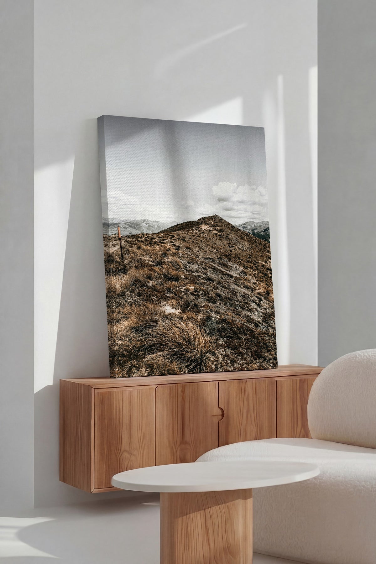 Farklı Tonlarda Dağ Manzarası Rustic Kanvas Tablo — NO:106913