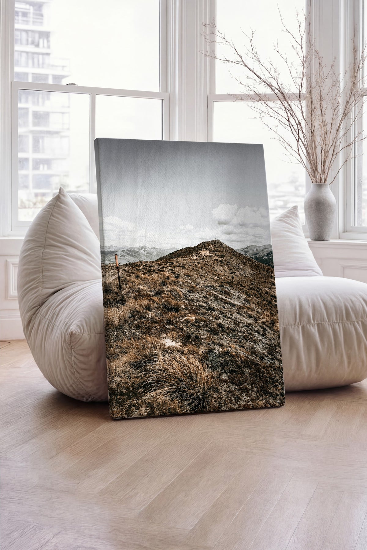Farklı Tonlarda Dağ Manzarası Rustic Kanvas Tablo — NO:106913