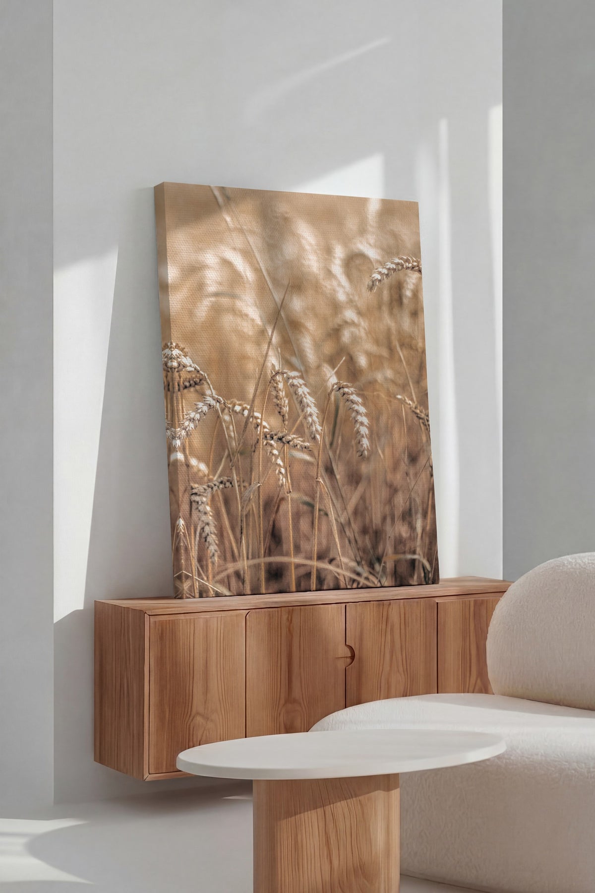 Altın Buğday Tarlası Rustic Kanvas Tablo