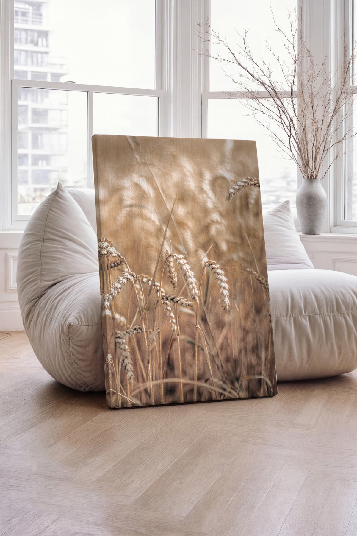 Altın Buğday Tarlası Rustic Kanvas Tablo