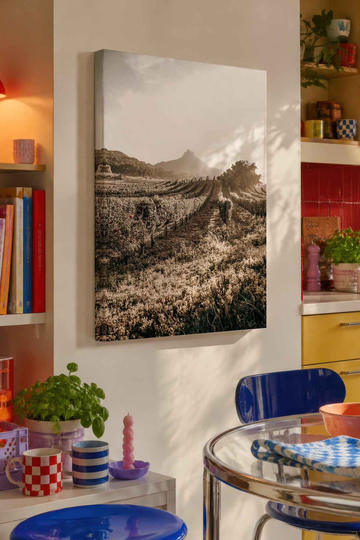 Bağ Manzarası Rustic Kanvas Tablo