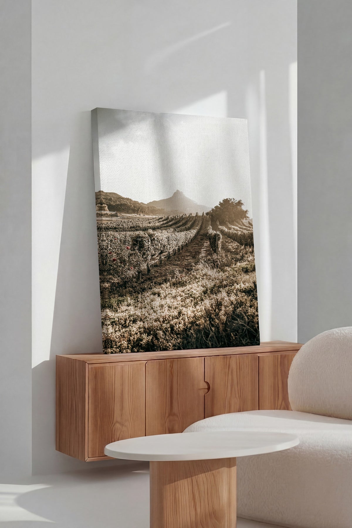 Bağ Manzarası Rustic Kanvas Tablo