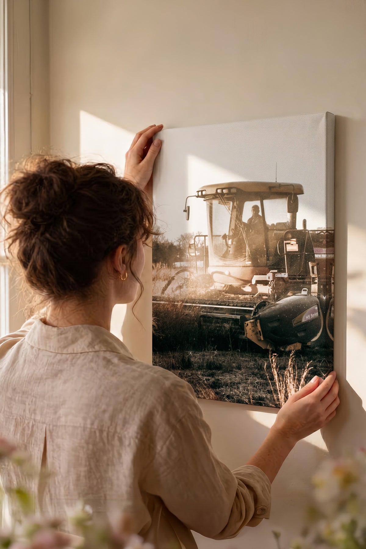 Tarım Araçları Rustic Kanvas Tablo