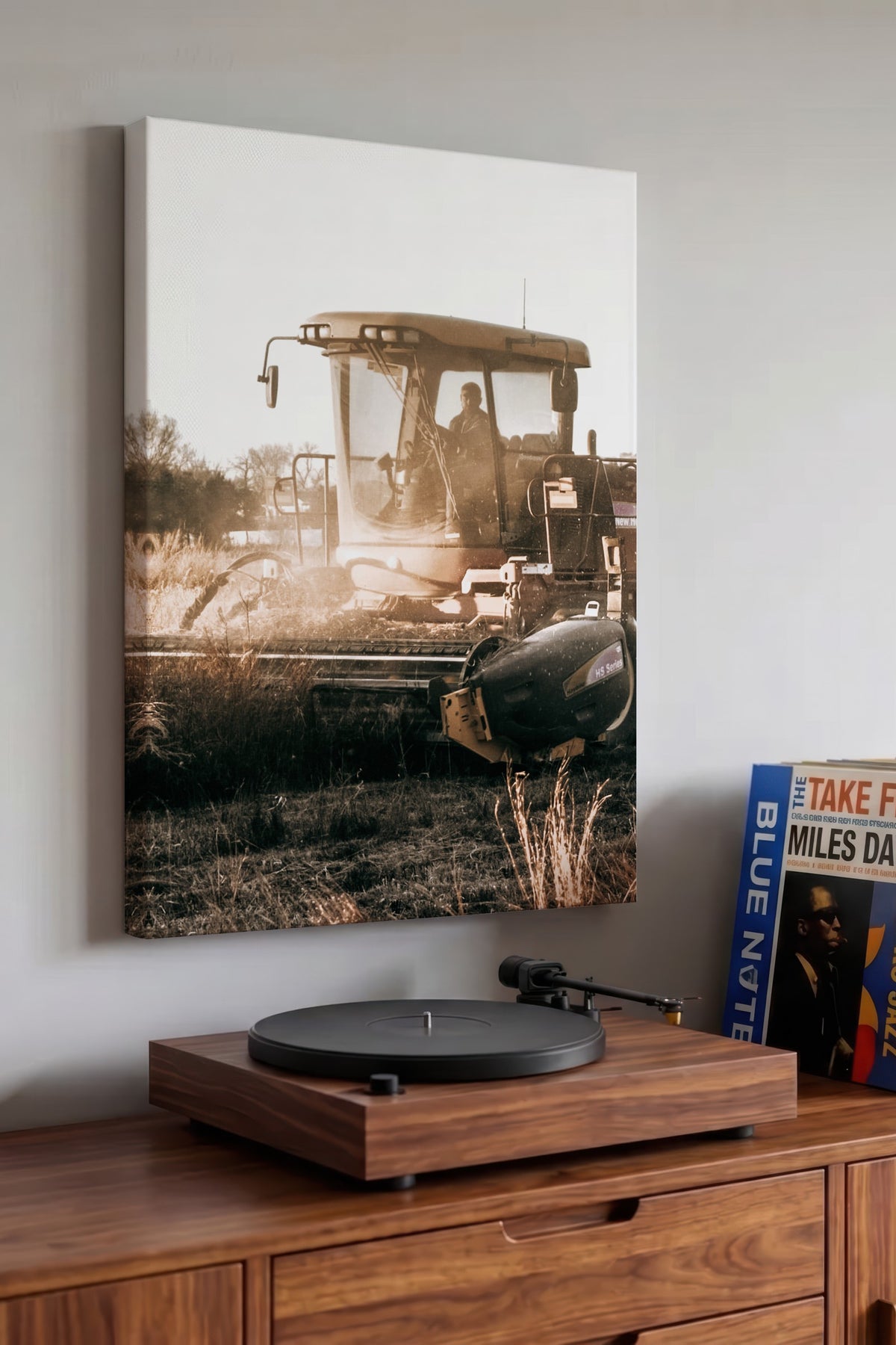 Tarım Araçları Rustic Kanvas Tablo