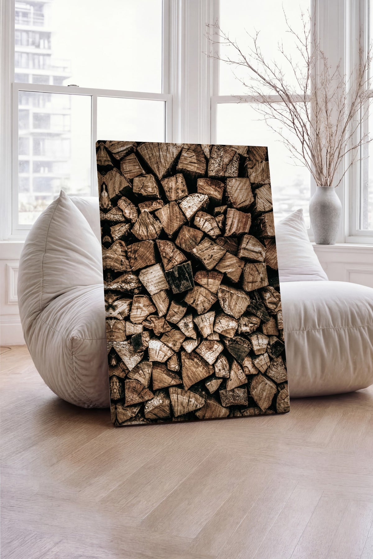 Odun Deseni Rustic Kanvas Tablo