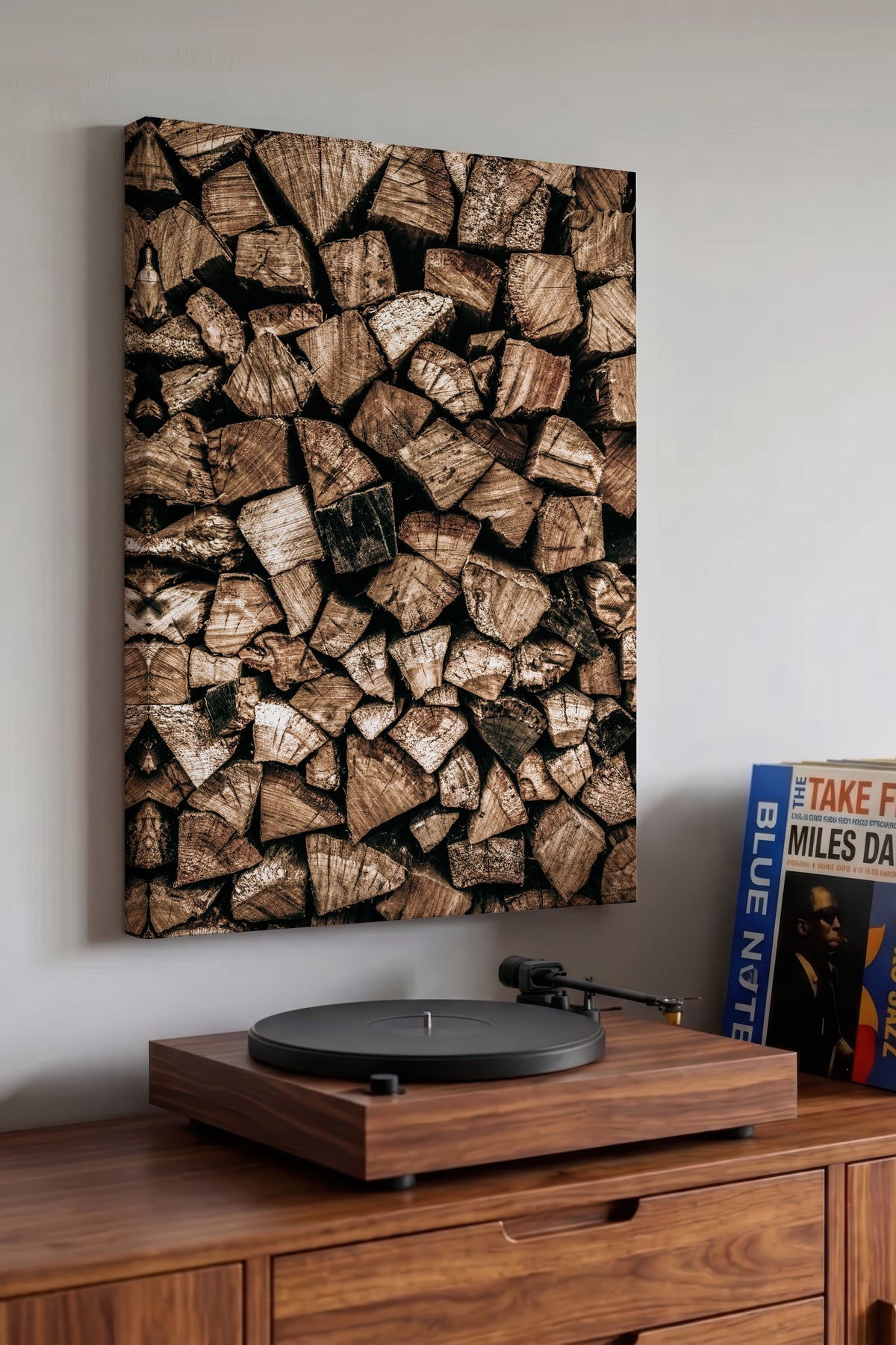 Odun Deseni Rustic Kanvas Tablo