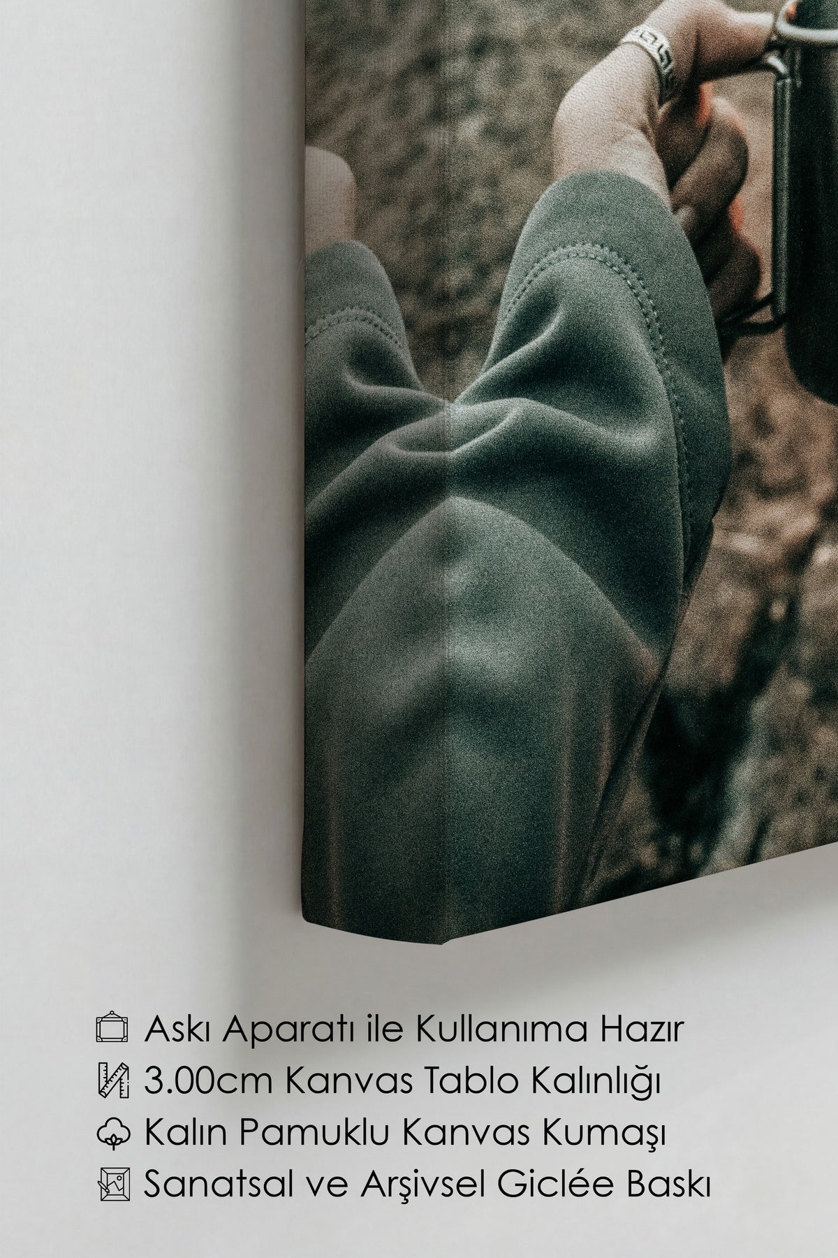 Doğada Kamp Keyfi Rustic Kanvas Tablo