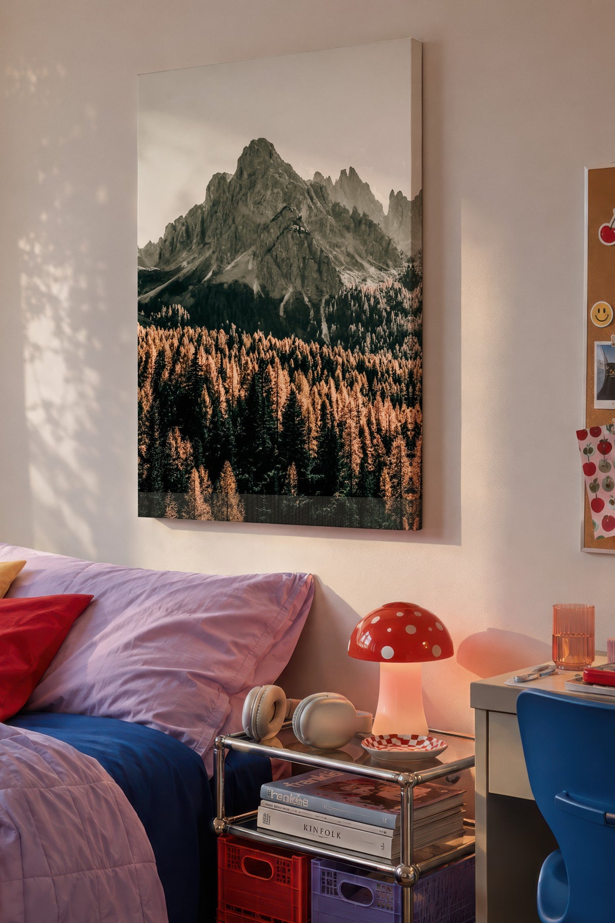 Dağ Manzarası Rustic Kanvas Tablo