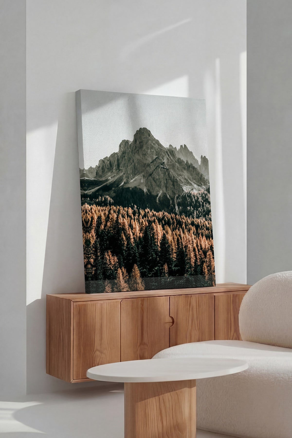 Dağ Manzarası Rustic Kanvas Tablo