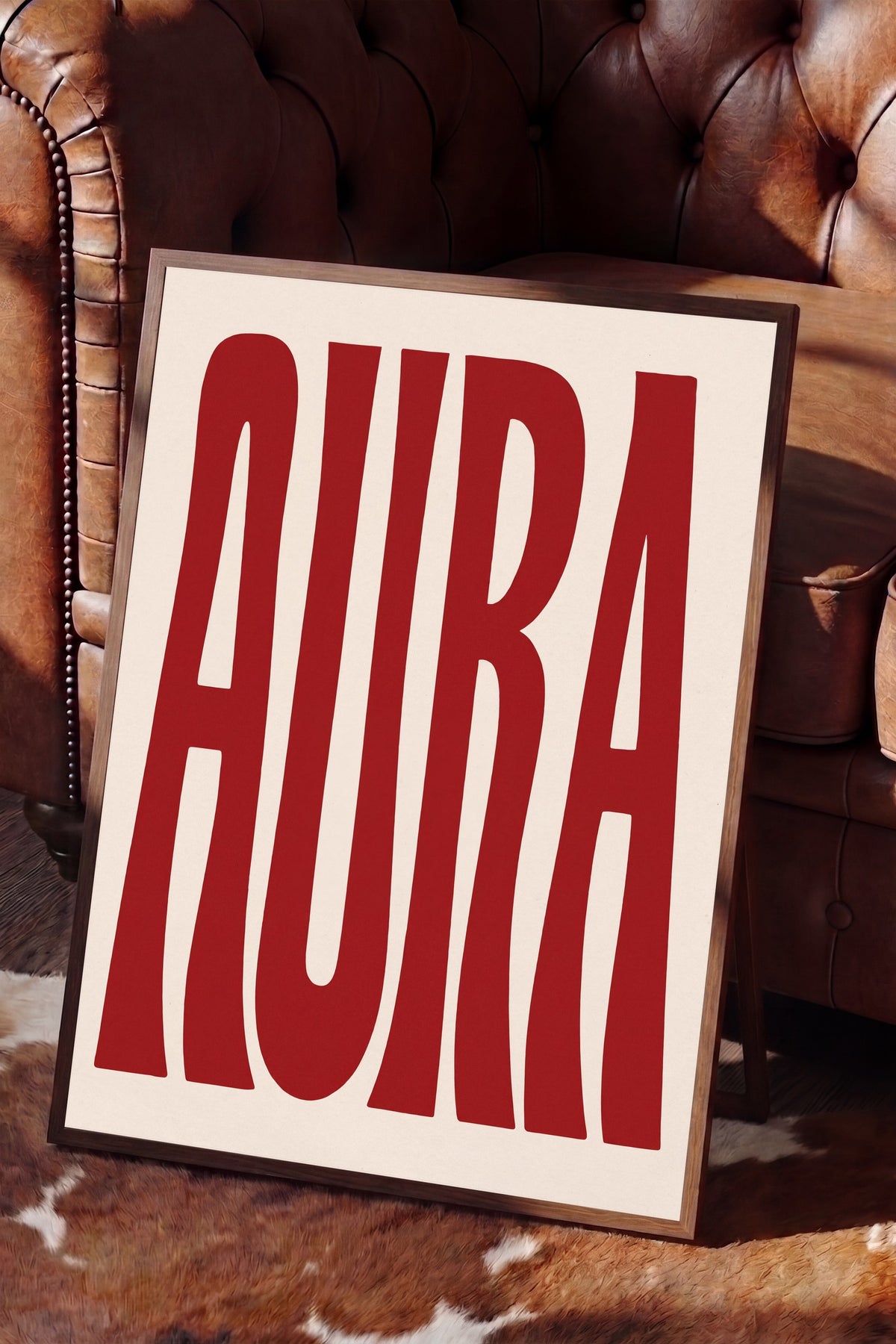 AURA Poster – Kahverengi Çerçeveli Tablo
