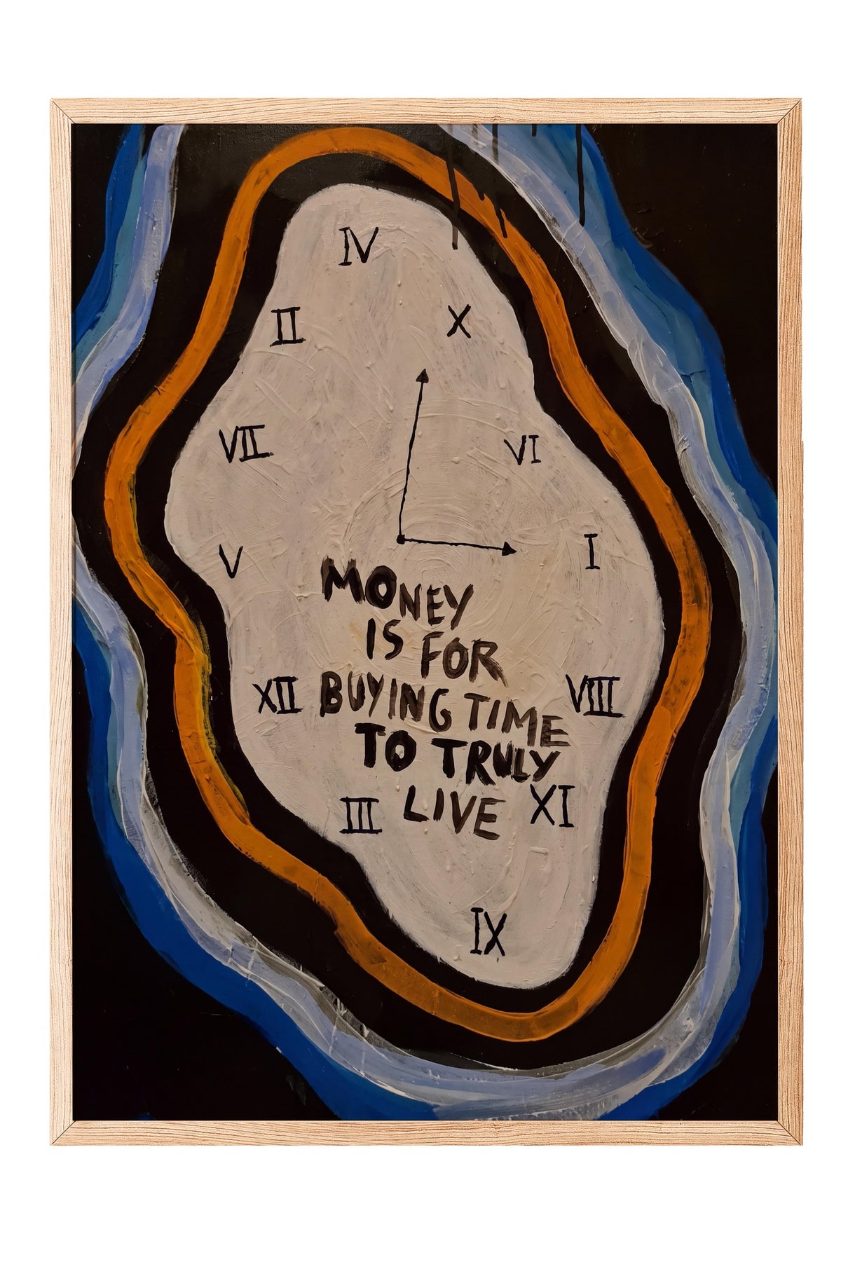 Money is for buying time to truly live Poster – Ahşap Çerçeveli Tablo