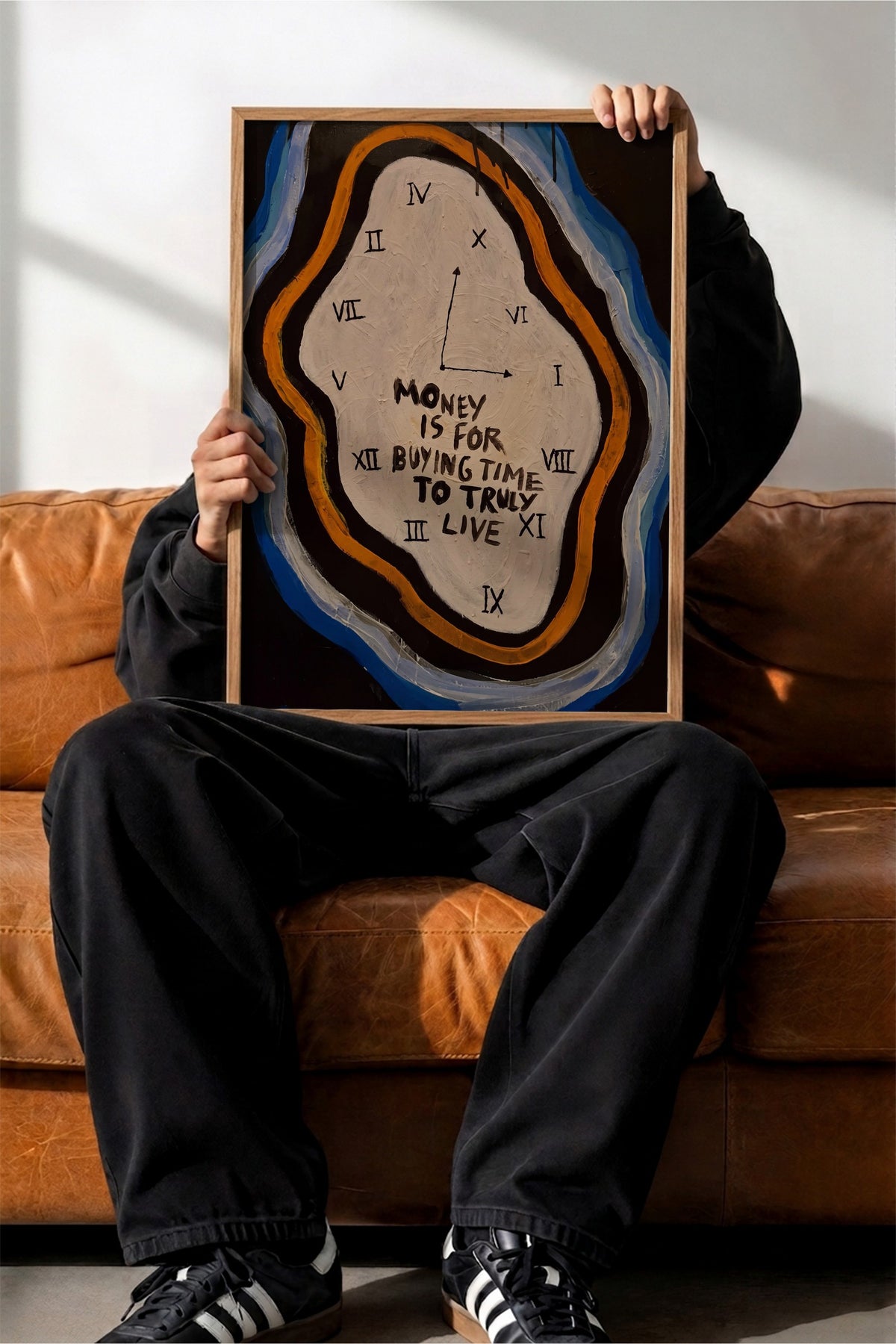 Money is for buying time to truly live Poster – Ahşap Çerçeveli Tablo