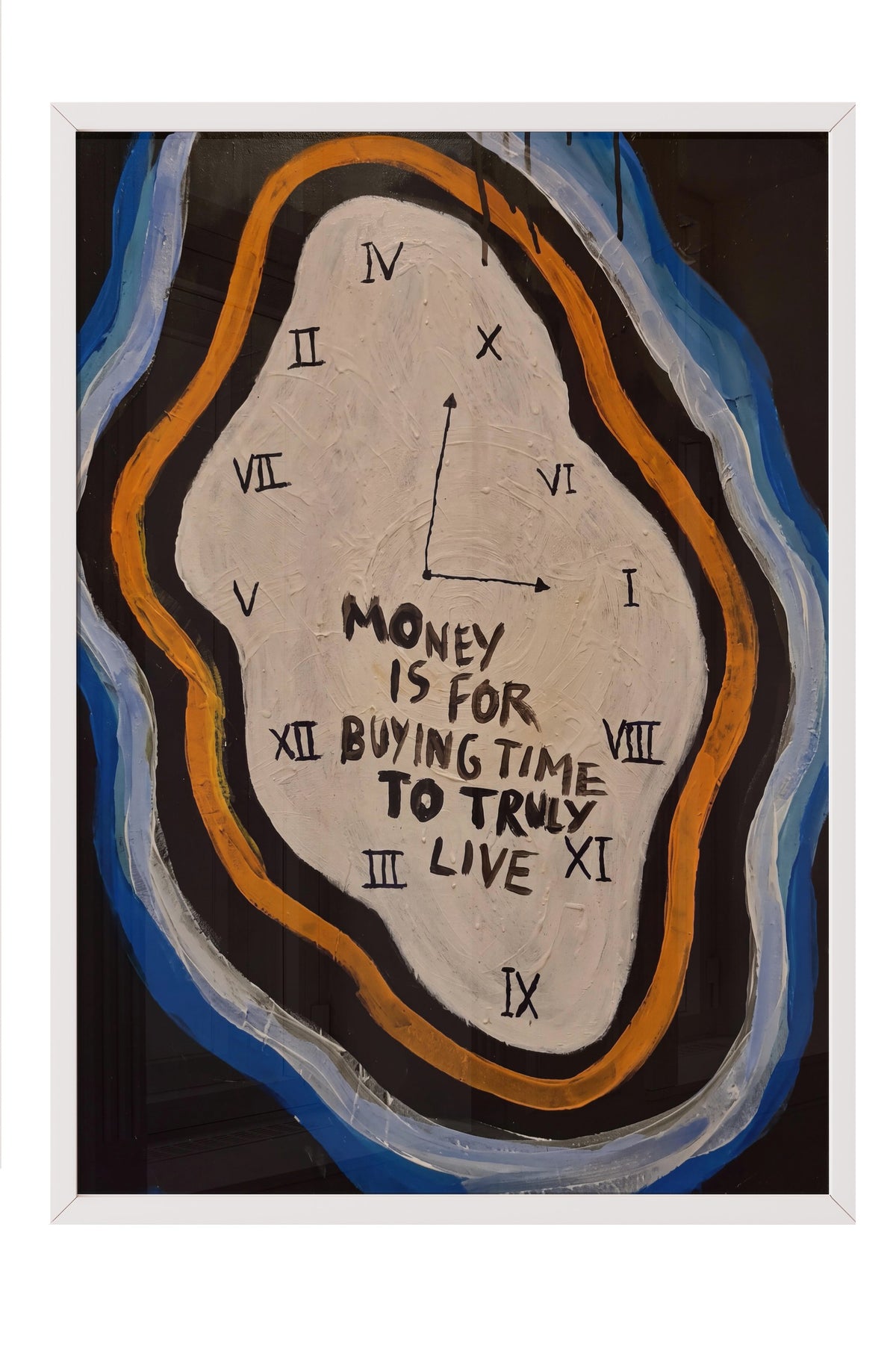 Money is for buying time to truly live Poster – Beyaz Çerçeveli Tablo