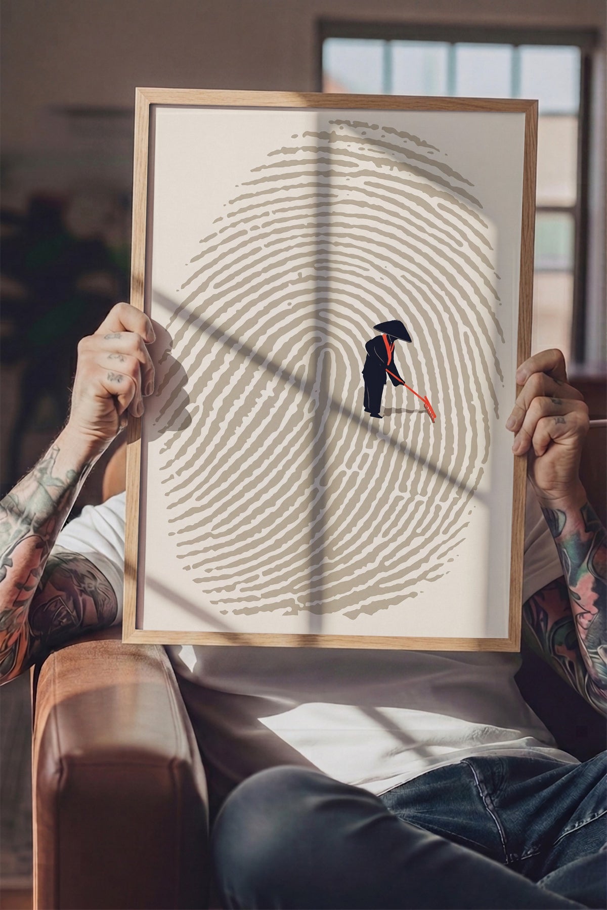 Parmak İzinde Bahçıvan Poster – Ahşap Çerçeveli Tablo
