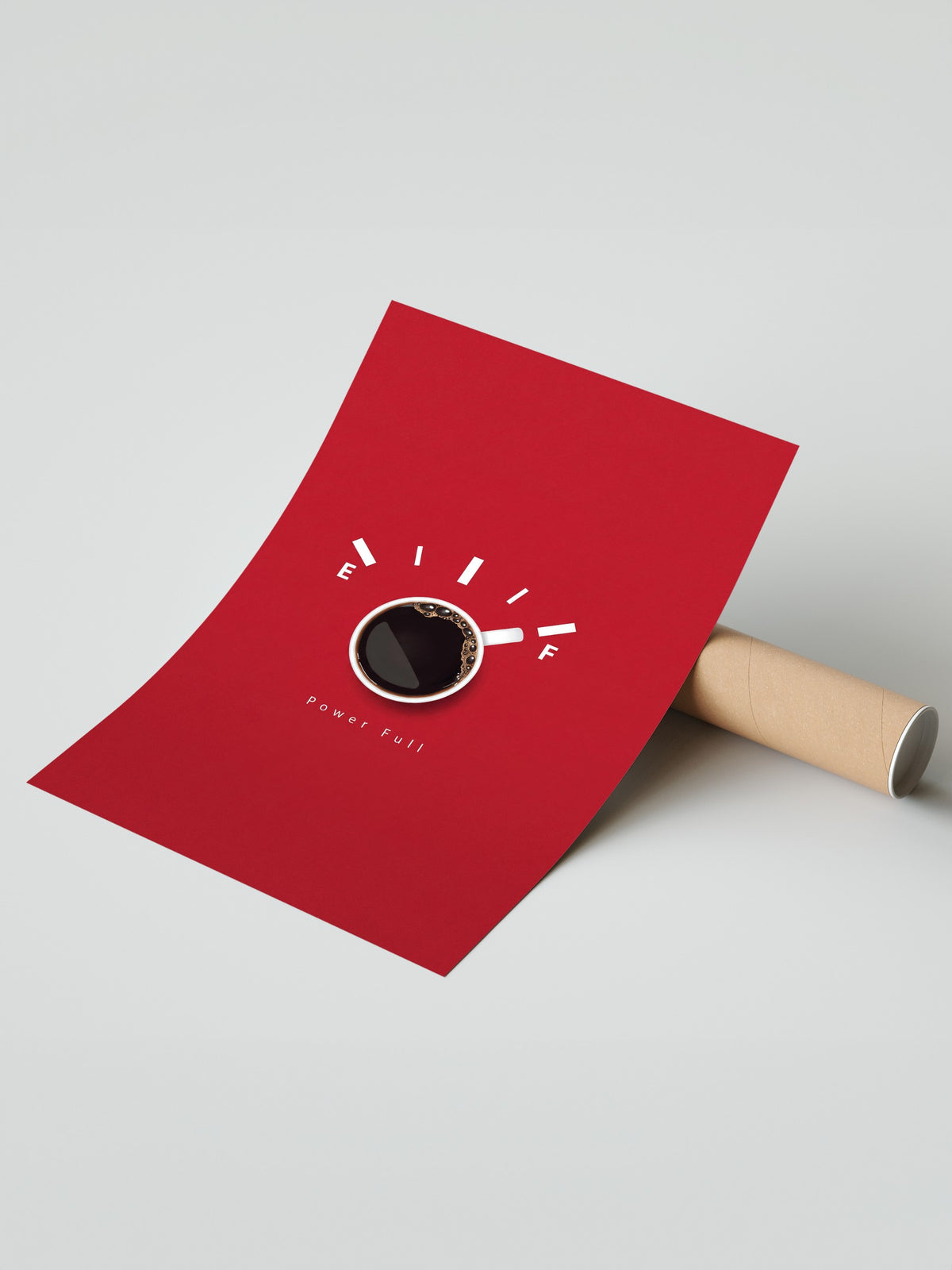 Yakıt Göstergeli Kahve Fincanı Çerçevesiz Poster