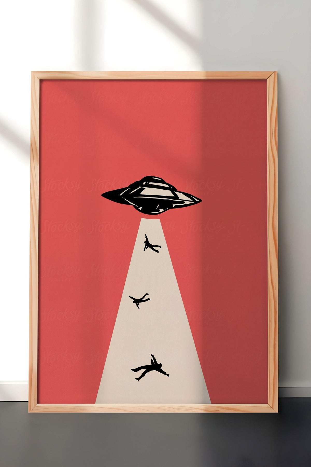 Uzaylı Kaçırma Sahnesi Poster – Ahşap Çerçeveli Tablo