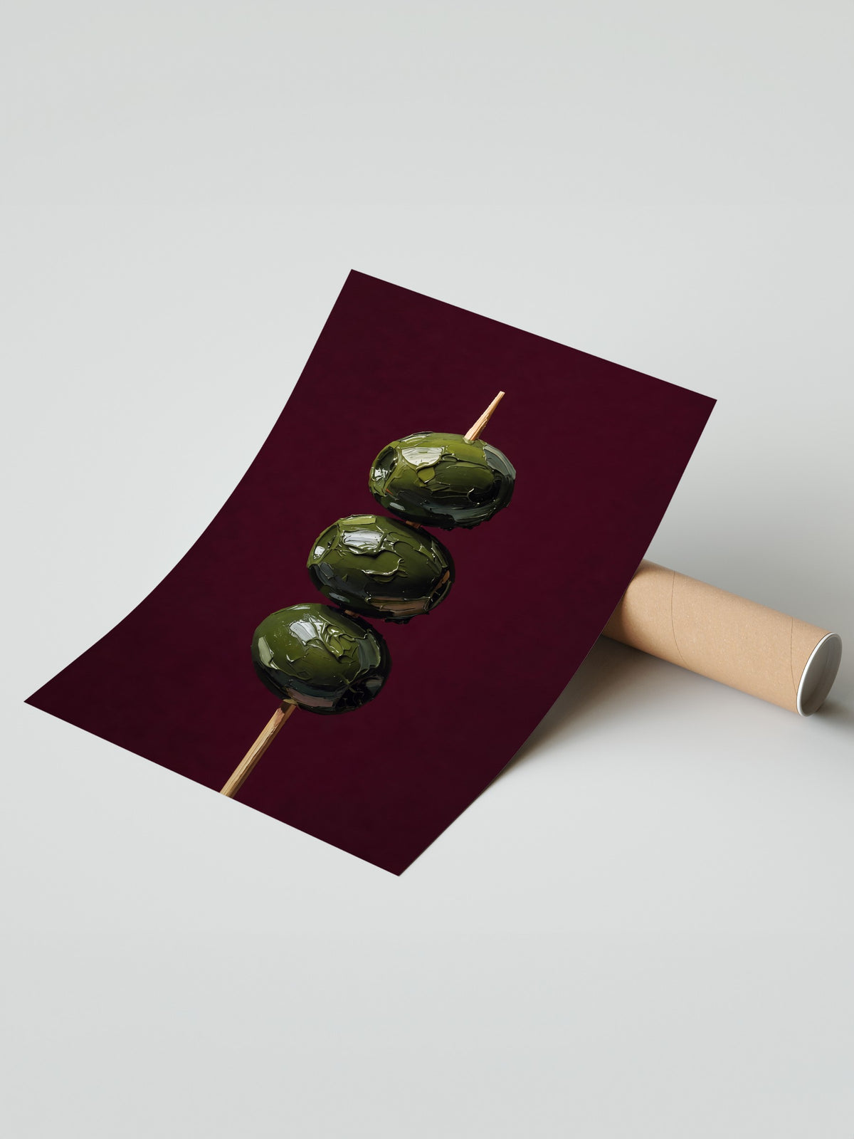 Yeşil Zeytinler Şişte Çerçevesiz Poster