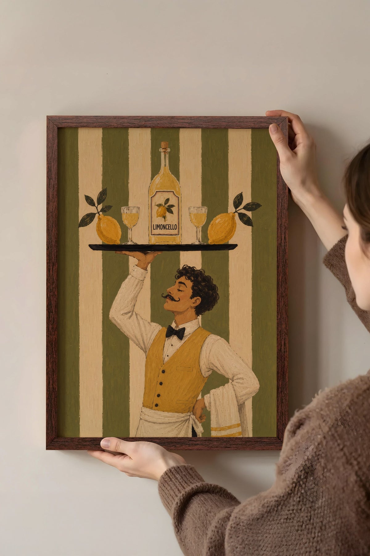 Limoncello Poster – Kahverengi Çerçeveli Tablo