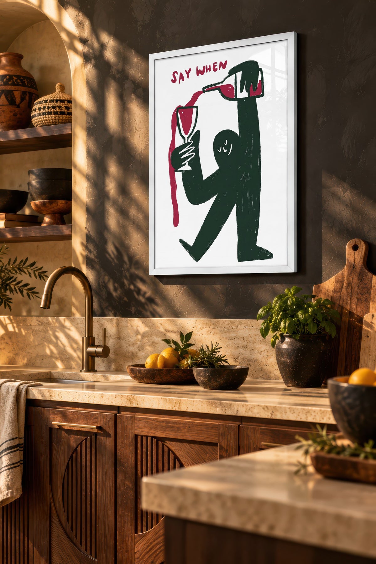 Say When Poster – Beyaz Çerçeveli Tablo